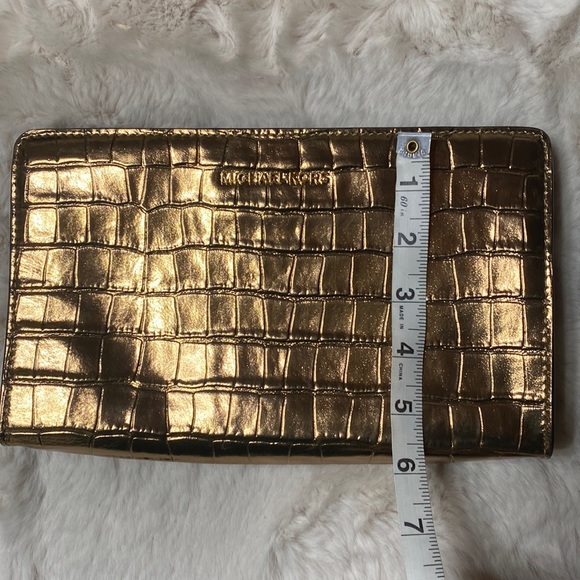 Michael Kors Embossed Leather Clutch Wallet Purse - Picture 15 of 16